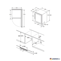 Tủ bảo quản rượu vang âm tủ Bosch KUW21AHG0 - Series 6