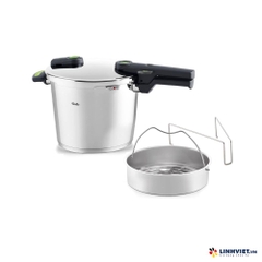 Nồi áp suất Fissler 6L Vitaquick Green made in Germany kèm xửng hấp