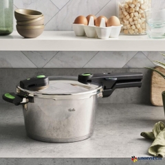 Nồi áp suất Fissler 6L Vitaquick Green made in Germany kèm xửng hấp