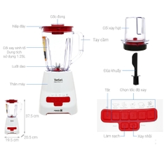 Máy xay sinh tố Tefal Blendforce piano BL477566 - 800W, 1.25 L