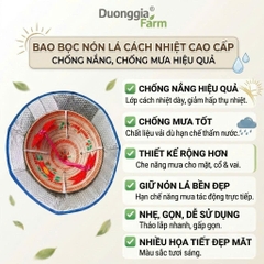BAO BỌC NÓN LÁ CÁCH NHIỆT - CHỐNG NẮNG, CHỐNG MƯA HIỆU QUẢ