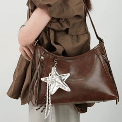 Túi đeo vai, tote charm ngôi sao size 28cm HA773