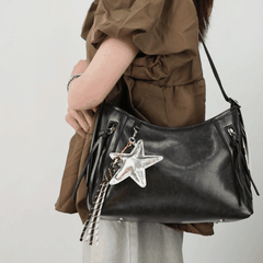 Túi đeo vai, tote charm ngôi sao size 28cm HA773