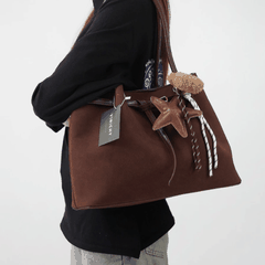 Túi tote nữ da lộn dung tích lớn size 35cm HA808