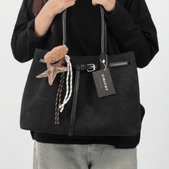 Túi tote nữ da lộn dung tích lớn size 35cm HA808