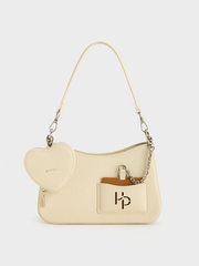 Túi Đeo Vai Hobo Đáy Vuông Love Charm Sz 23