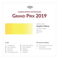 [Màu nước Holbein] P3 Tone vàng Xanh tuýp 5-15ml