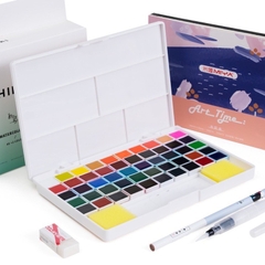 Set Màu Nước Himi Dạng Nén kèm giấy vẽ cọ bút tẩy