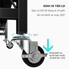 Kệ kim loại đa năng gấp gọn di chuyển tháo lắp dễ dàng