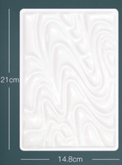 Khay pha màu Palette hoa, hình sóng & 28 ô vẽ màu nước