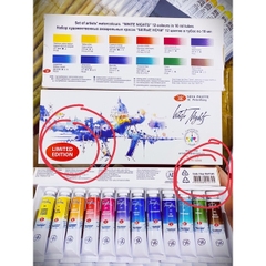 [IWS] Màu nước Nga White Nights hạng họa sĩ chuyên nghiệp tuýp 10ml hộp giấy 12-24 màu