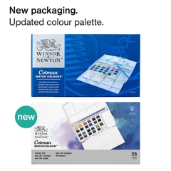 Set màu Winsor & Newton Cotman 24 màu kèm cọ và khay pha màu