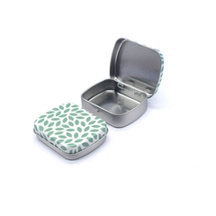 Hộp thiếc mini nhỏ Trắng Đen hoạ tiết đựng pan màu đựng đồ đa năng