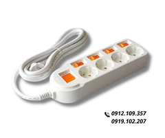 Ổ Cắm Điện Hàn Quốc 4 Lỗ 5 Công Tắc Dosel DM2221