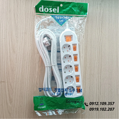 Ổ Cắm Điện Hàn Quốc 5 Lỗ 6 Công Tắc Dosel DM2225