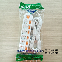 Ổ Cắm Điện Hàn Quốc 6 Lỗ 7 Công Tắc Dosel DM2222
