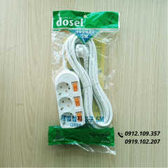 Ổ Cắm Điện Hàn Quốc 3 Lỗ 3 Công Tắc Dosel DM2224 - 3M