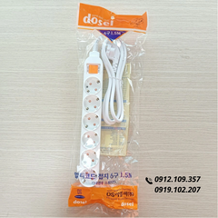Ổ Cắm Điện Hàn Quốc 6 Lỗ 1 Công Tắc Dosel DM2219