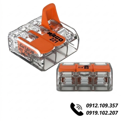 Đầu Nối Dây Điện Wago 221-413 (3 Dây, 32A)