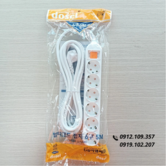 Ổ Cắm Điện Hàn Quốc 6 Lỗ 1 Công Tắc Dosel DM2219