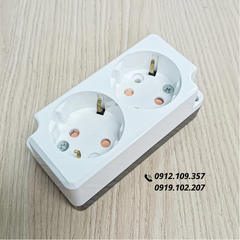 Ổ Cắm Điện Đế Nổi 2 Chấu Hàn Quốc Dosel DC1211