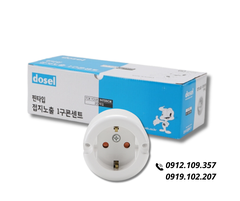 Ổ Cắm Điện Đế Nổi 1 Chấu Hàn Quốc Dosel DC1210 (Hộp 20 Cái)