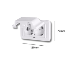 Ổ Cắm Điện Chống Nước Nắp Ngang Hàn Quốc Dosel DC2219 (Hộp 5 Cái)