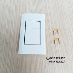 Công Tắc Điện Âm Tường 3 Nút Nhấn Hàn Quốc Dosel DLW2108