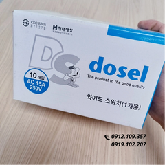 Công Tắc Điện 3 Nút Nhấn Một Chiều Hàn Quốc Dosel DLW2108 (Hộp 10 Cái)