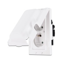 Ổ Cắm Điện Chống Nước Nắp Dọc Hàn Quốc Dosel DC2214 (Hộp 5 Cái)