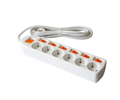 Ổ Cắm Điện Hàn Quốc 6 Lỗ 7 Công Tắc Dosel DM2222