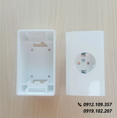 [Combo] Đế Dày Và Ổ Cắm Âm Tường 1 Lỗ Hàn Quốc Dosel