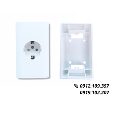 [Combo] Đế Dày Và Ổ Cắm Âm Tường 1 Lỗ Hàn Quốc Dosel
