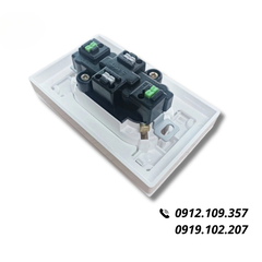[Combo] Đế Mỏng Và Ổ Cắm Điện Âm Tường 2 Lỗ Hàn Quốc Dosel