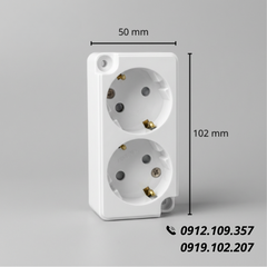Ổ CẮM ĐIỆN NỔI 2 LỖ DONG HWA HÀN QUỐC | ĐÓNG GÓI 1 HỘP 10 CÁI