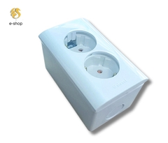 [Combo] Đế Dày Và Ổ Cắm Âm Tường 2 Lỗ Hàn Quốc Dosel