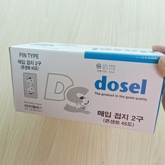 Ổ Cắm Điện Âm Tường 2 Lỗ Hàn Quốc Dosel DC2218