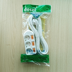 Ổ Cắm Điện Hàn Quốc 3 Lỗ 3 Công Tắc Dosel DM2224 - 3M