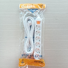 Ổ Cắm Điện Hàn Quốc 6 Lỗ 1 Công Tắc Dosel DM2219