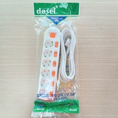 Ổ Cắm Điện Hàn Quốc 6 Lỗ 7 Công Tắc Dosel DM2222