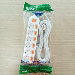Ổ Cắm Điện Hàn Quốc 6 Lỗ 7 Công Tắc Dosel DM2222