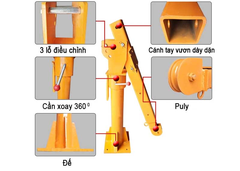Khung Cẩu Xoay Kenbo Lắp Trên Ô Tô 1000kg