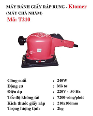 Máy Chà Nhám Rung Ktomer T210 200W