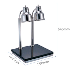 ĐÈN HÂM NÓNG THỨC ĂN BẠC DR 2 BÓNG ĐÁ