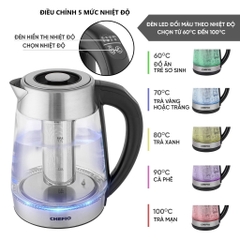 ẤM SIÊU TỐC THỦY TINH CHEFIO 1.7L
