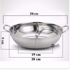 NỒI LẨU INOX 2 NGĂN TIỆN DỤNG