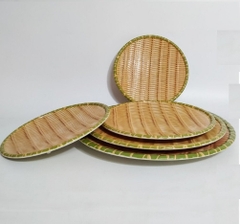 MẸT ĐĨA NHỰA GIẢ MÂY TRE TRÒN