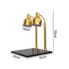 ĐÈN HÂM NÓNG THỨC ĂN 2 BÓNG ĐẾ ĐÁ VÀNG