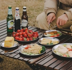 SÉT 5 ĐĨA INOX TRÒN HÀN QUỐC