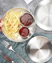 SÉT 5 ĐĨA INOX TRÒN HÀN QUỐC